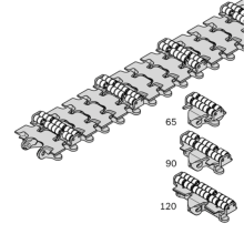 Accumulation Roller Chain D11, Roller Cleated Chain D11