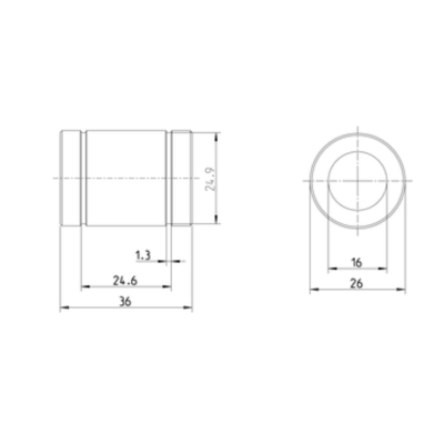 R065825444 ỐNG LÓT TUYẾN TÍNH KBC-25-DD-RT-G